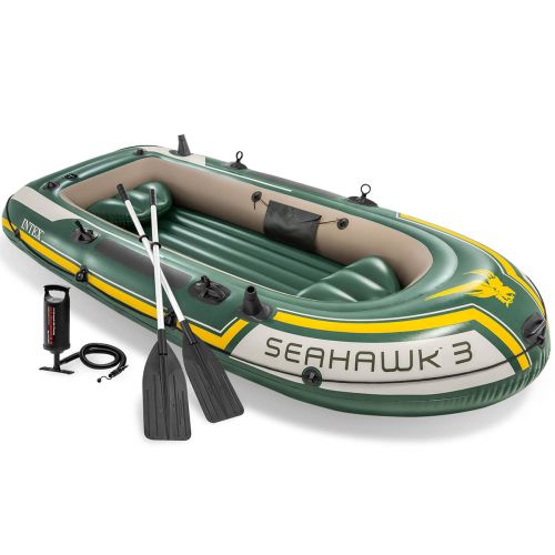 Intex Seahawk 3 Set | Drei-Personen-Schlauchboot mit Paddeln und Pumpe