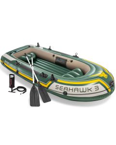 Intex Seahawk 3 Set | Drei-Personen-Schlauchboot mit Paddeln und Pumpe